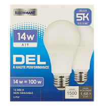 DEL A19 14W 5000K / PK2