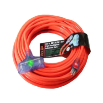 ALLONGE 100′ 10/3 ORANGE ILLUMINÉE TRI-TAP – USAGE INTENSIF - EXTÉRIEUR