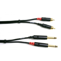 DIGIFLEX 2x 1/4" MALE TO 2x RCA MALE CABLE &mdash; MULTIPLE LENGTHS