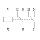 Relay LOVATO 120VAC 8A 2 Contacts