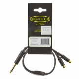 Cable 1 pied - fiche 1/4 mono a 2 fiches RCA