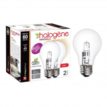 A19 CLAIRE HALOGENE 43W = 60W