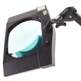 LAMPE LOUPE CARREE FLUO 2 x 9W NOIR