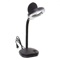 LAMPE-LOUPE NOIR SUR BRAS FLEX