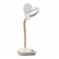 LAMPE-LOUPE BLANCHE SUR BRAS FLEX