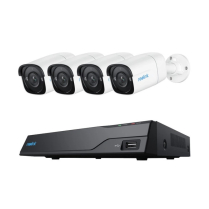 4-CAMERA IP BULLET KIT ULTRA HD 12MP POE WITH AI &mdash; 2TB