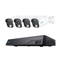 4-CAMERA IP BULLET KIT 4K 8MP POE WITH AI &mdash; 2TB