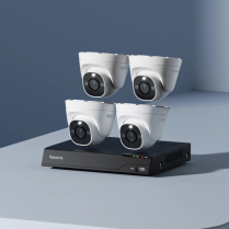 4-CAMERA IP DOME KIT 4K 8MP POE WITH AI &mdash; 2TB