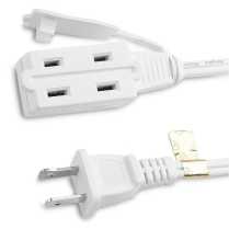 RALLONGE ELECTRIQUE 5 PIEDS BLANCHE