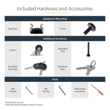 ARMOIRE 19PO 22U 600mmX1000mm COMPLET PORTE VERRE
