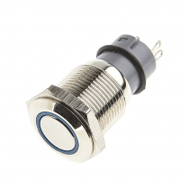 INT. MAINTENU ILLUMINE 12V IP67 BLEU SPDT