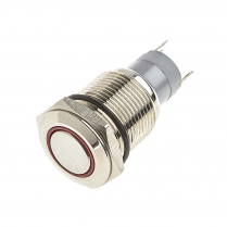 INT. MAINTENU ILLUMINE 12V IP67 ROUGE SPDT