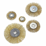 ENS. 5 BROSSES ROTATIVE DE LAITON