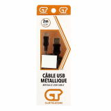 CABLE METALLIQUE USB A TYPE-C 2M