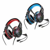 Casque Gaming HOCO W104 Stéréo Filaire Câble 2m-Rouge