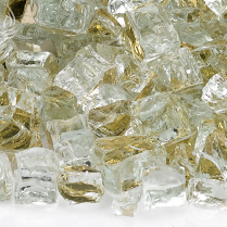 1/2" Gold Reflective, 10 lb. Jar Fire Glass