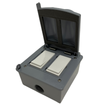 Manual Dual 20 AMP Switch Outdoor Kit 120-277V