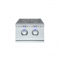 PREMIER DOUBLE SIDE BURNER LP-W/BLUE LED LIGHTS