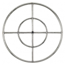 24" Double-Ring SS Burner with a 1/2" Inlet