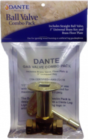 BLUE FLAME DANTE VALVE STRIGHT POL BRASS,W/KEY, FLOOR PLATE