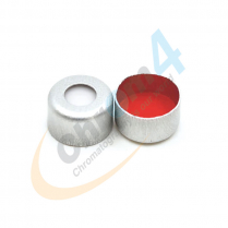 Cap Crimp 8mm Seal Silver Red PTFE/WHT Sil
