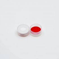 Cap Snap 11mm CLR Red PTFE/WHT Sil