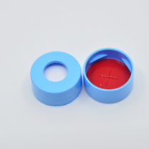 11mm Blue Snap Cap, 1mm Red PTFE/White Silicone w/Cross Slit
