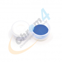 11mm Clear Snap Cap, Blue PTFE/White Silicone w/Cross Slit
