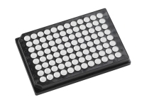 96 well PS Assay Plates, Black with White wells, 350uL