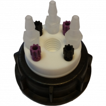 SmartWasteCap S55, 1 charcoal cart filter port + 4 entries (