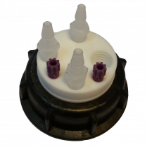 SmartWasteCap S60, 1 charcoal cart filter port + 2 entries (
