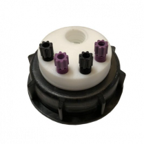 SmartWasteCap S60, 1 charcoal cart filter port + 4 entries (
