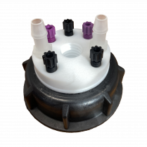 SmartWasteCap S60, 1 charcoal cart filter port + 5 entries (