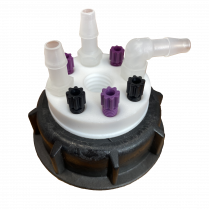 SmartWasteCap S90, 1 charcoal cart filter port + 5 entries (