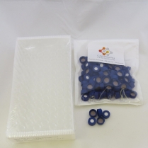 2mL Clr Screw Vial w/9mm Blue Cap, PTFE/Sil Bonded w/slit