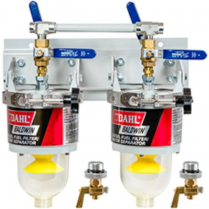 Two Diesel Fuel Filter/Water Separators Manifolded with Shut