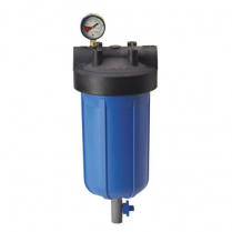 Water & Liquid Housings Single Bag Filter Polypropylene Blue L-10" D-4.0" 1.5" NPT