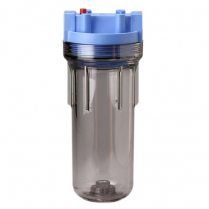 Water & Liquid Housings Single Polypropylene Clear L-10" D-2.5" 3/4" NPT