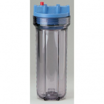 Water & Liquid Housings Single Polypropylene Clear L-10" D-2.5" 3/8" NPT