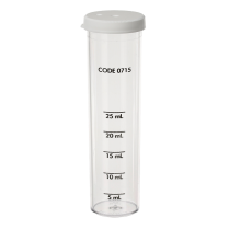 Test Tube,Plastic, 5 - 25 mL, cap