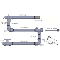 Coupon Rack, 2 Position, 1"PVC