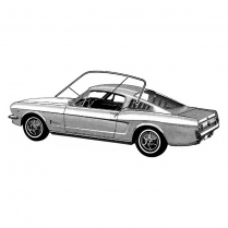 1967-68 Fastback Roof Rail Weatherstrip - Foreign version