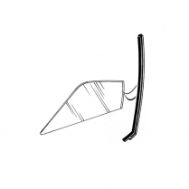 1969-70 Fastback Quater Window Vertical w/s LH - Foreign