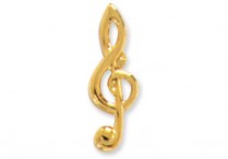GOLD CLEF TACK PIN