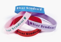 RUBBER BRACELETS Star Student