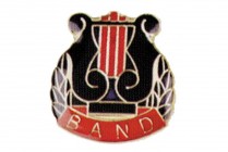 CLOISONNE LYRE PIN Band