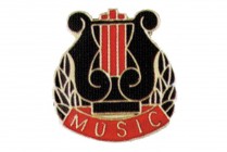 CLOISONNE LYRE PIN Music