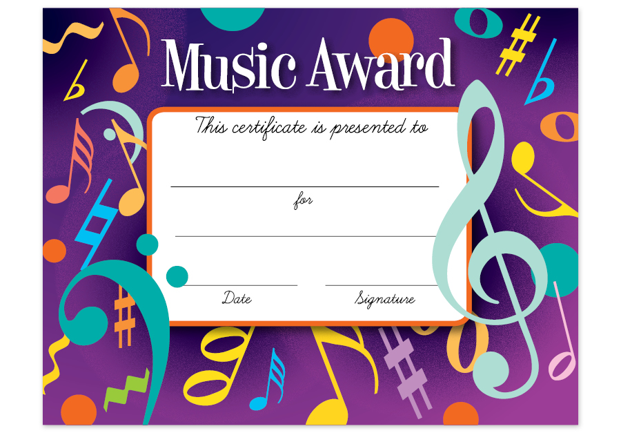 AWARD CERTIFICATE Music Music in Motion