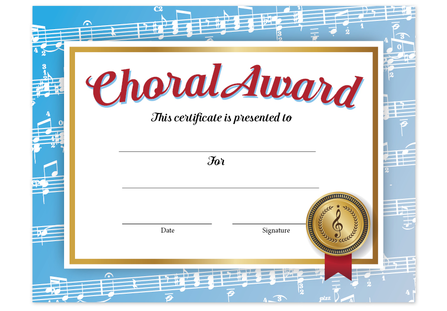 AWARD CERTIFICATE Choral Music in Motion