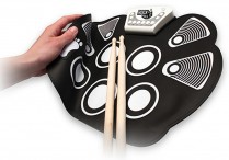 PORTABLE ROLL-UP BLACK & WHITE DRUM KIT